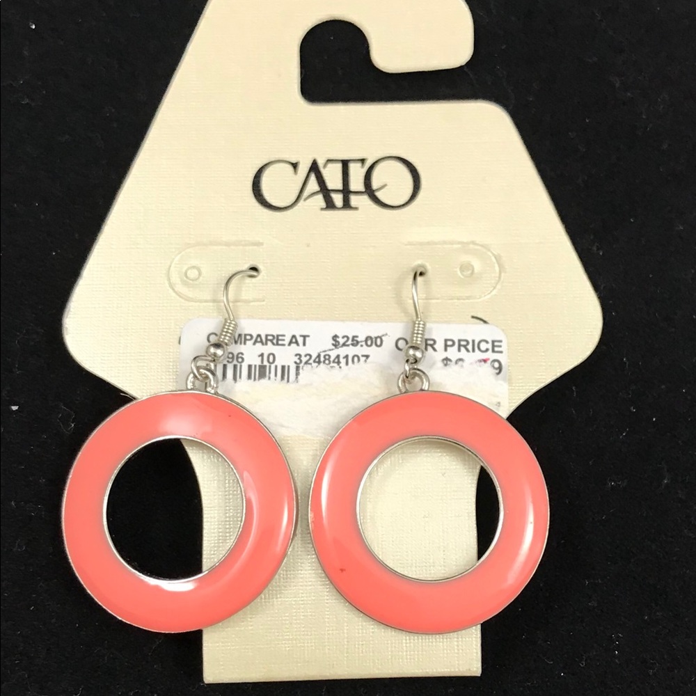 Cato Coral NWT Pierced Hoop Earrings